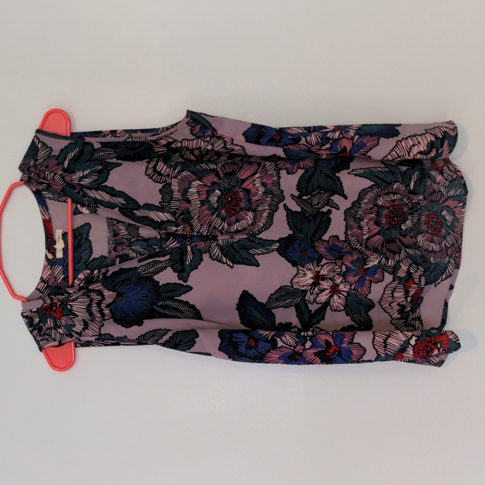 Lavender Floral Sleeveless Top